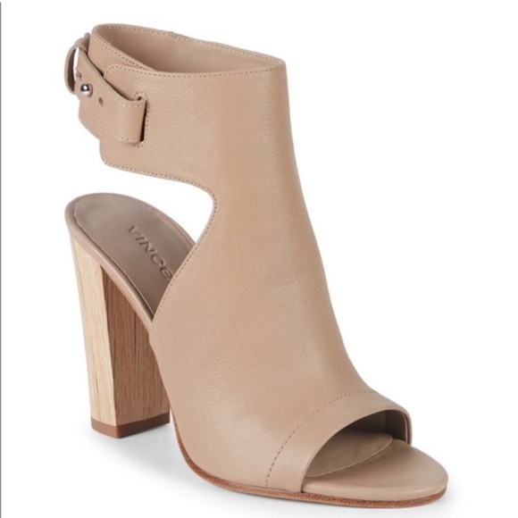 Vince Addie Open-Toe Buckle-Back Sandal Taupe - Picture 4 of 16